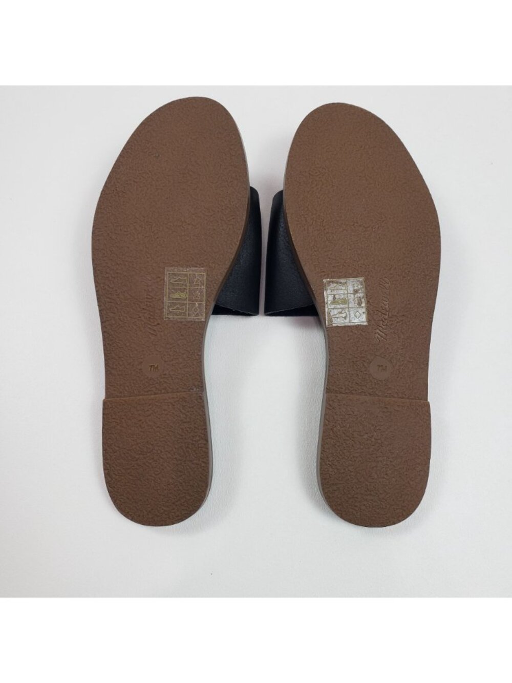 Madewell The Boardwalk Post Slide Sandal Women’s 7M Black Leather Summer - Picture 6 of 16